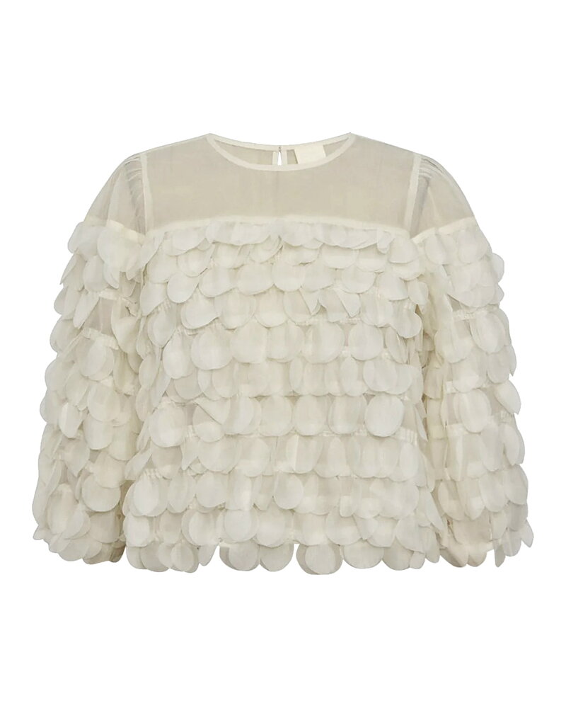 Blus Cathe prickar i lager offwhite