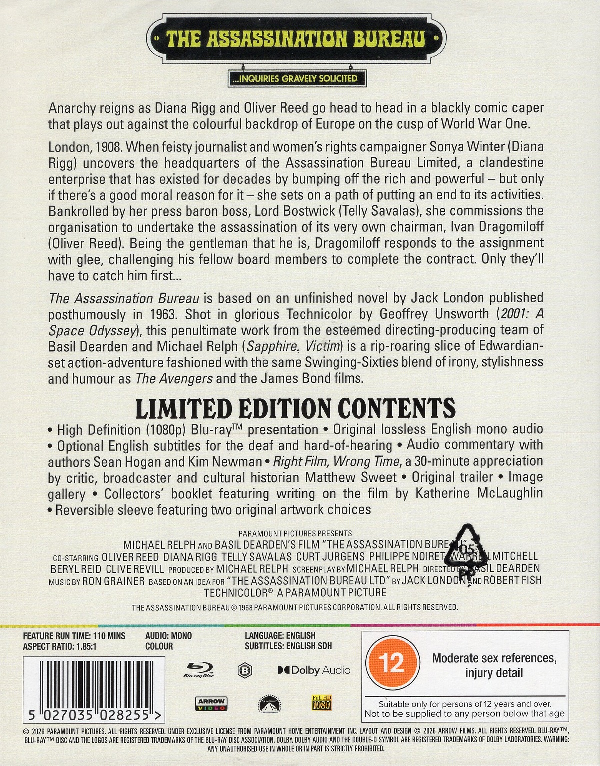 The Assassination Bureau (Limited Edition) (ej svensk text) (Blu-Ray) - 2