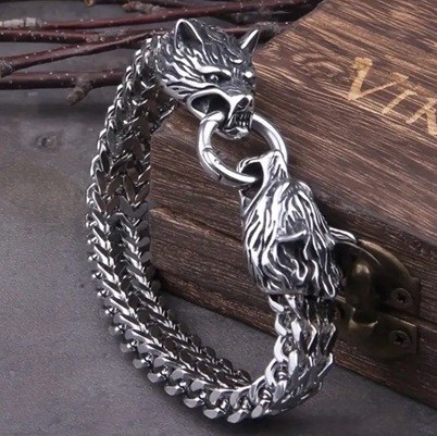 Armband: Varghuvuden "Viking Collection"