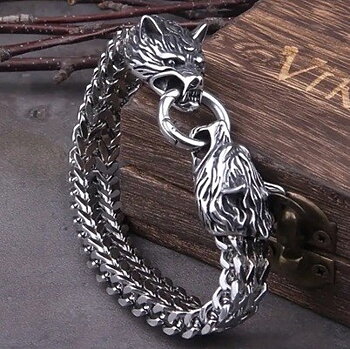 Armband: Varghuvuden "Viking Collection"