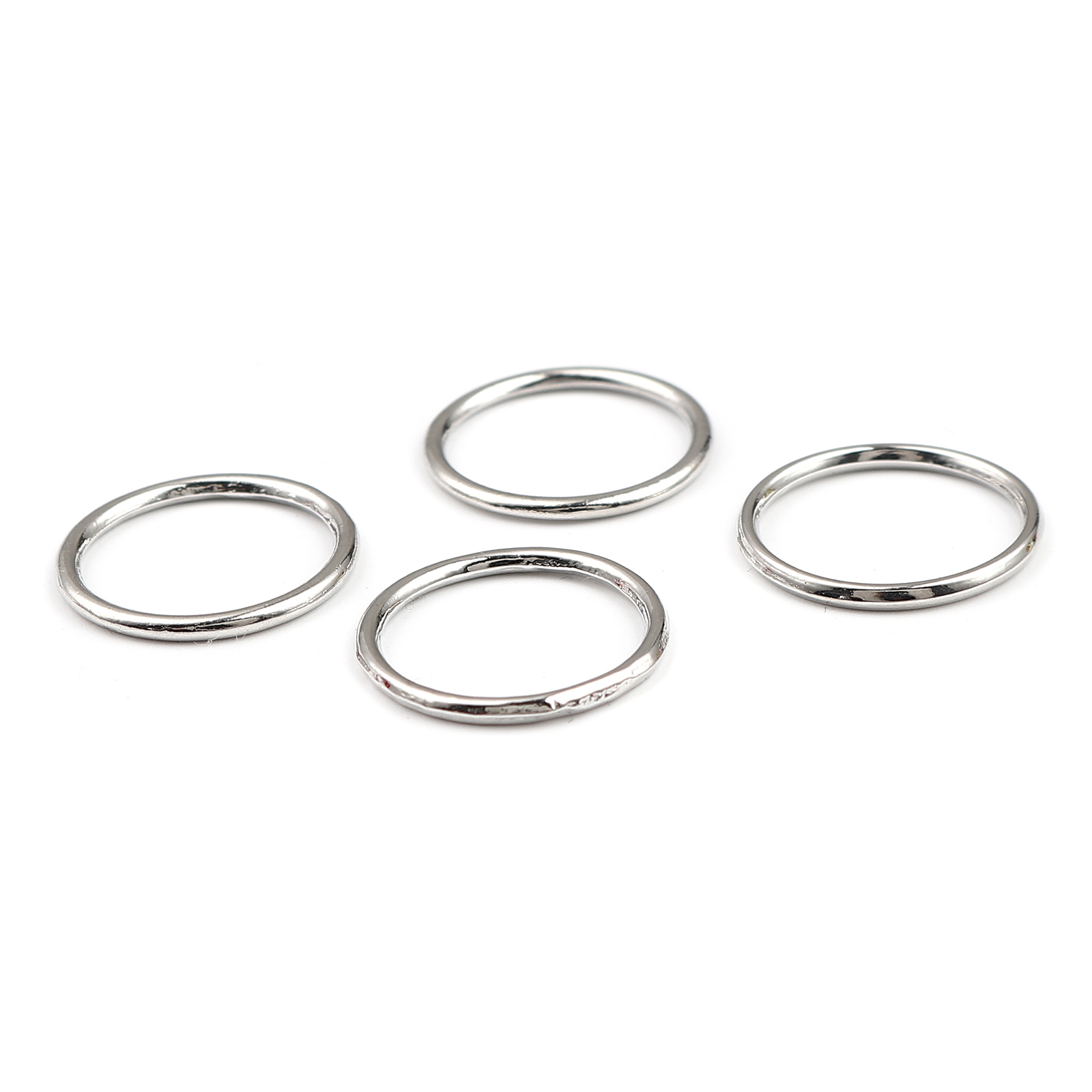 Connector / Jumprings , 19mm - silver - 2