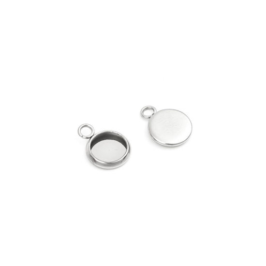 Cabochonhållare- rund  Stainless Steel, 6mm