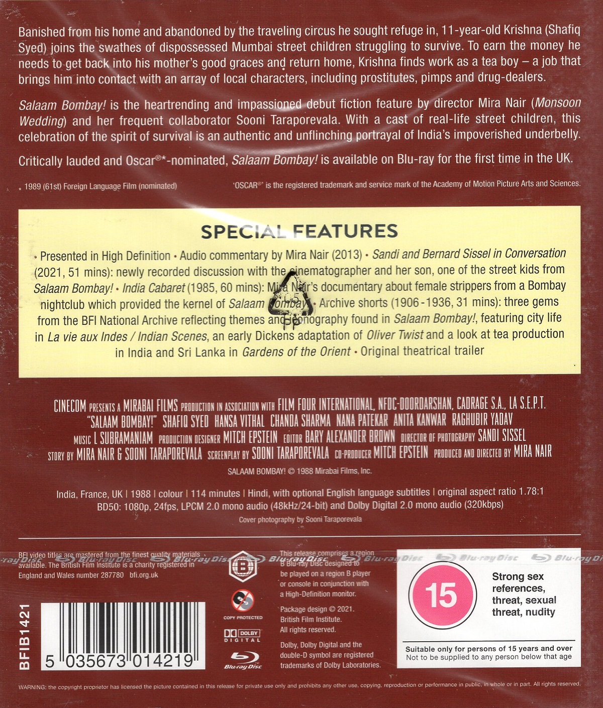 Salaam Bombay! (ej svensk text) (Blu-ray) - 2