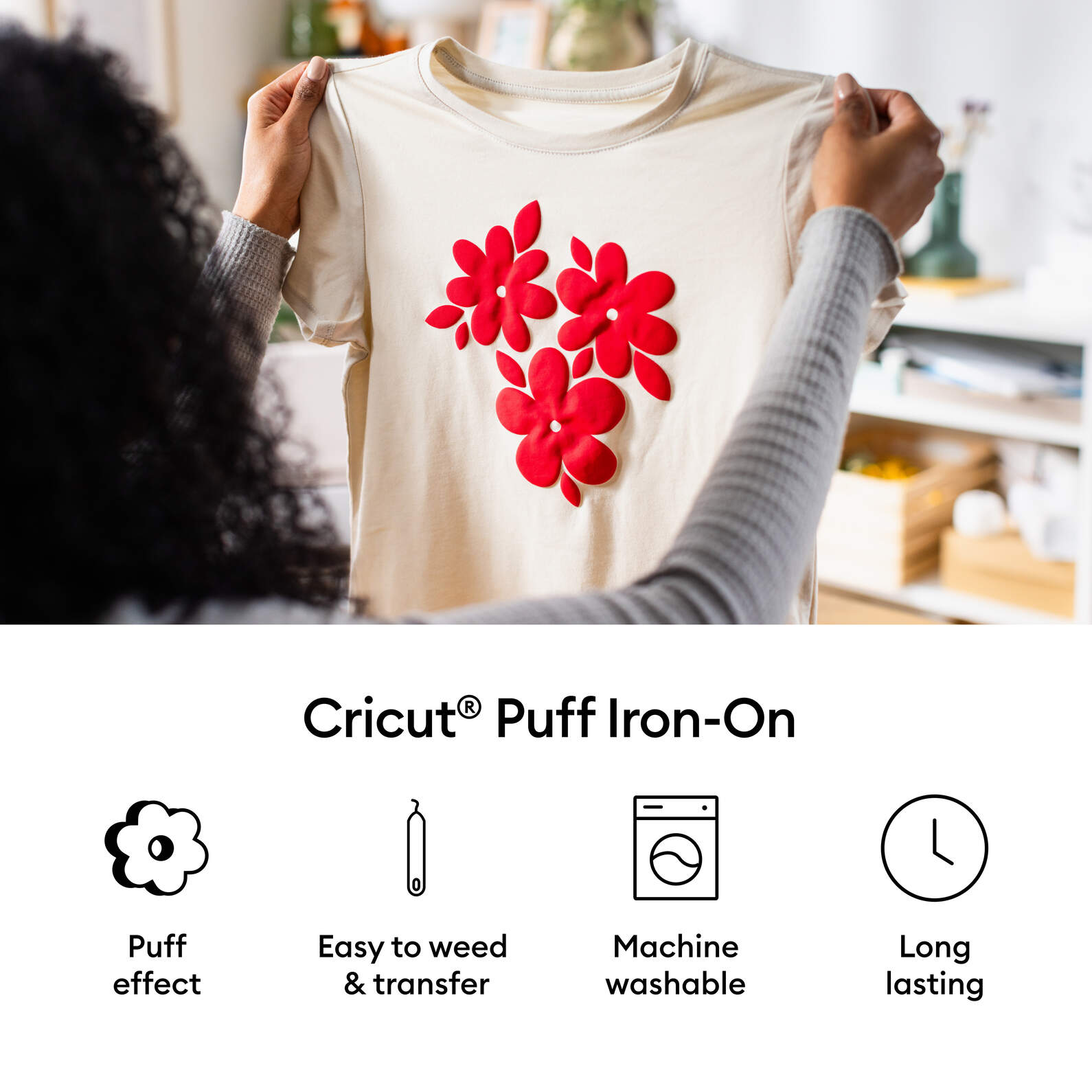 PUFF Iron-On - SVART 30,5 cm x 48,2 cm, Cricut - 3