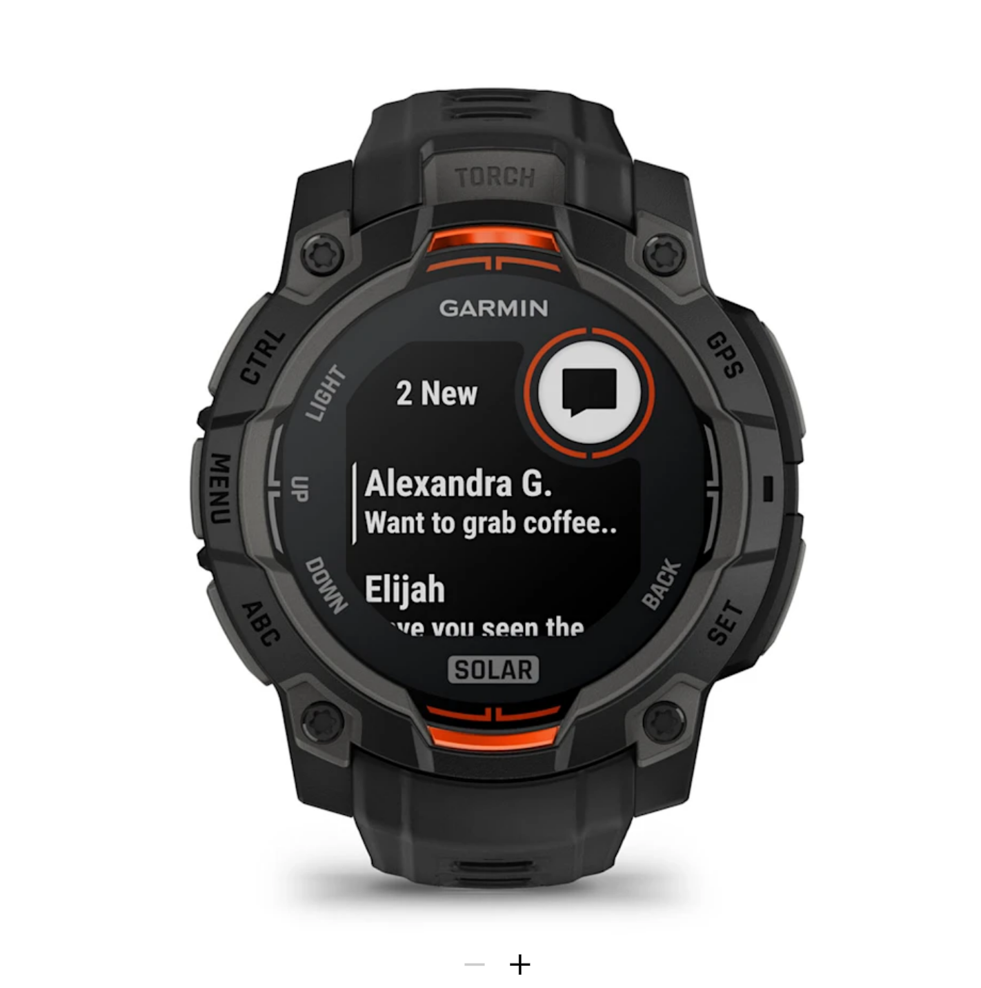 Garmin Instinct® 3 - 45 mm, Solar - Black with black wristband - 3