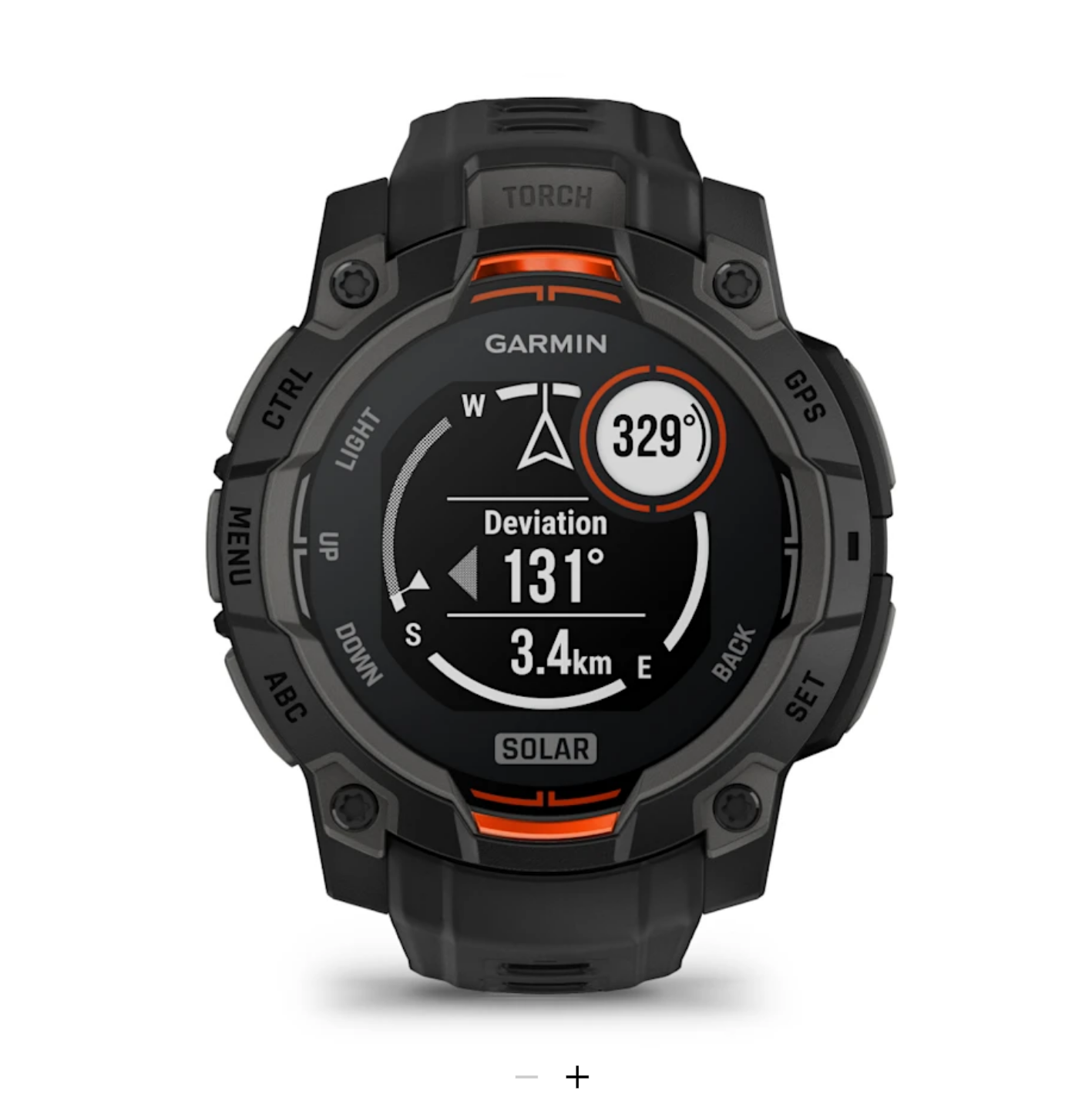 Garmin Instinct® 3 - 45 mm, Solar - Black with black wristband - 8