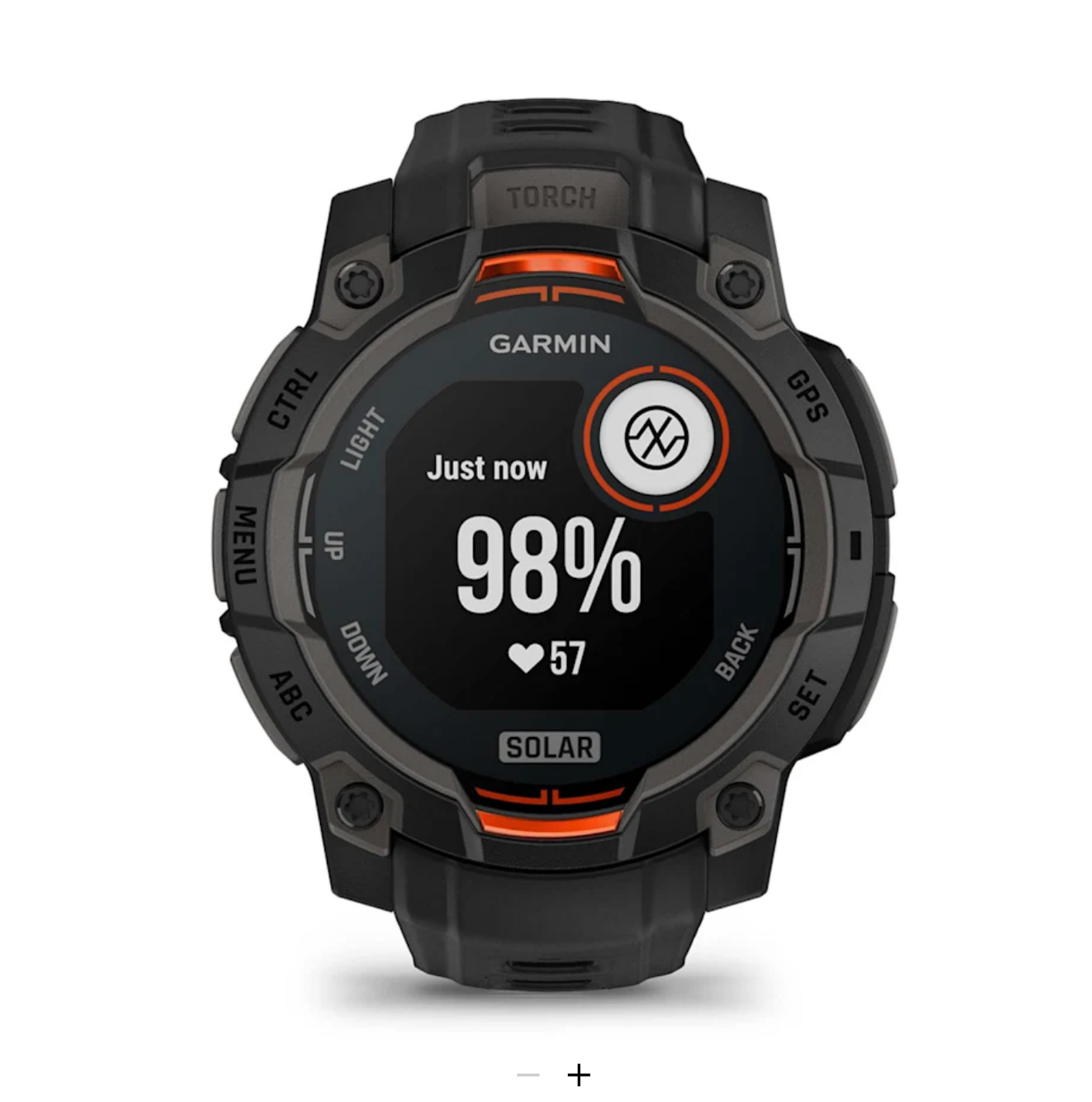 Garmin Instinct® 3 - 45 mm, Solar - Black with black wristband - 6