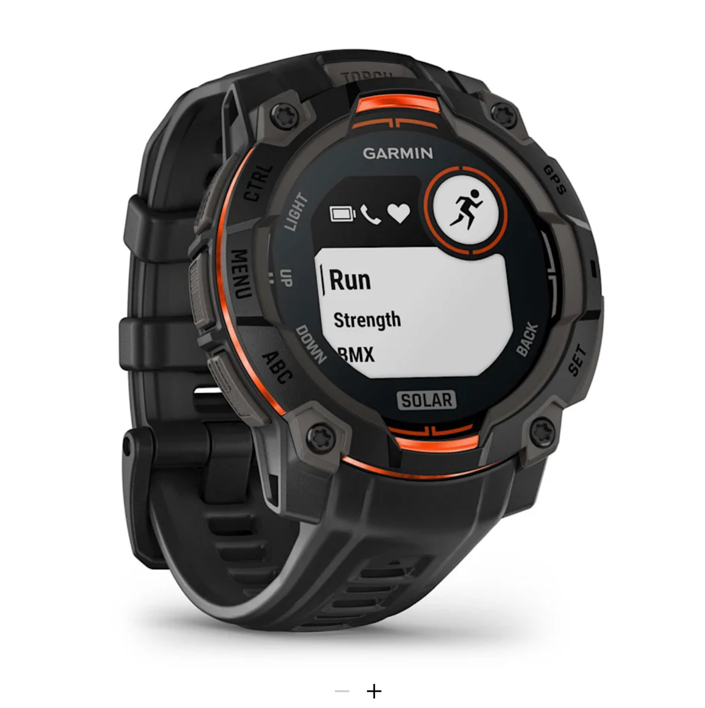 Garmin Instinct® 3 - 45 mm, Solar - Black with black wristband - 2