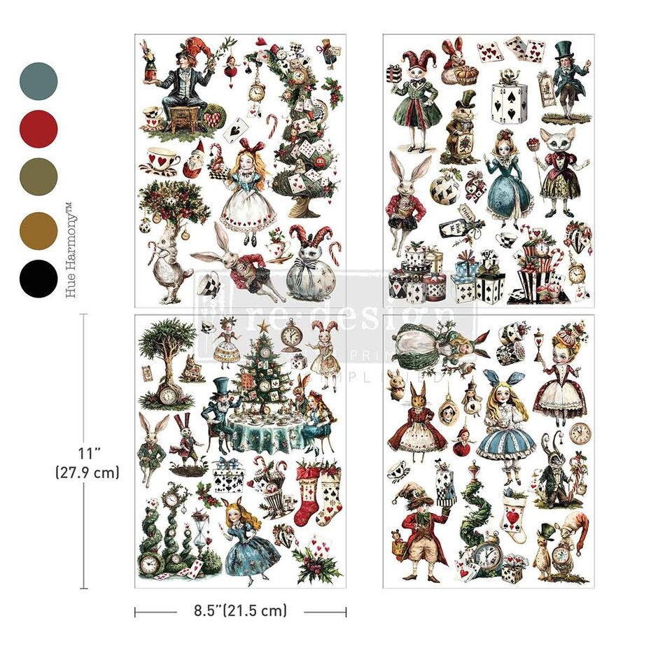 Whimsical Holiday,  20x28cm, 4ark, Middy Transfers, Re-Design with Prima - 2