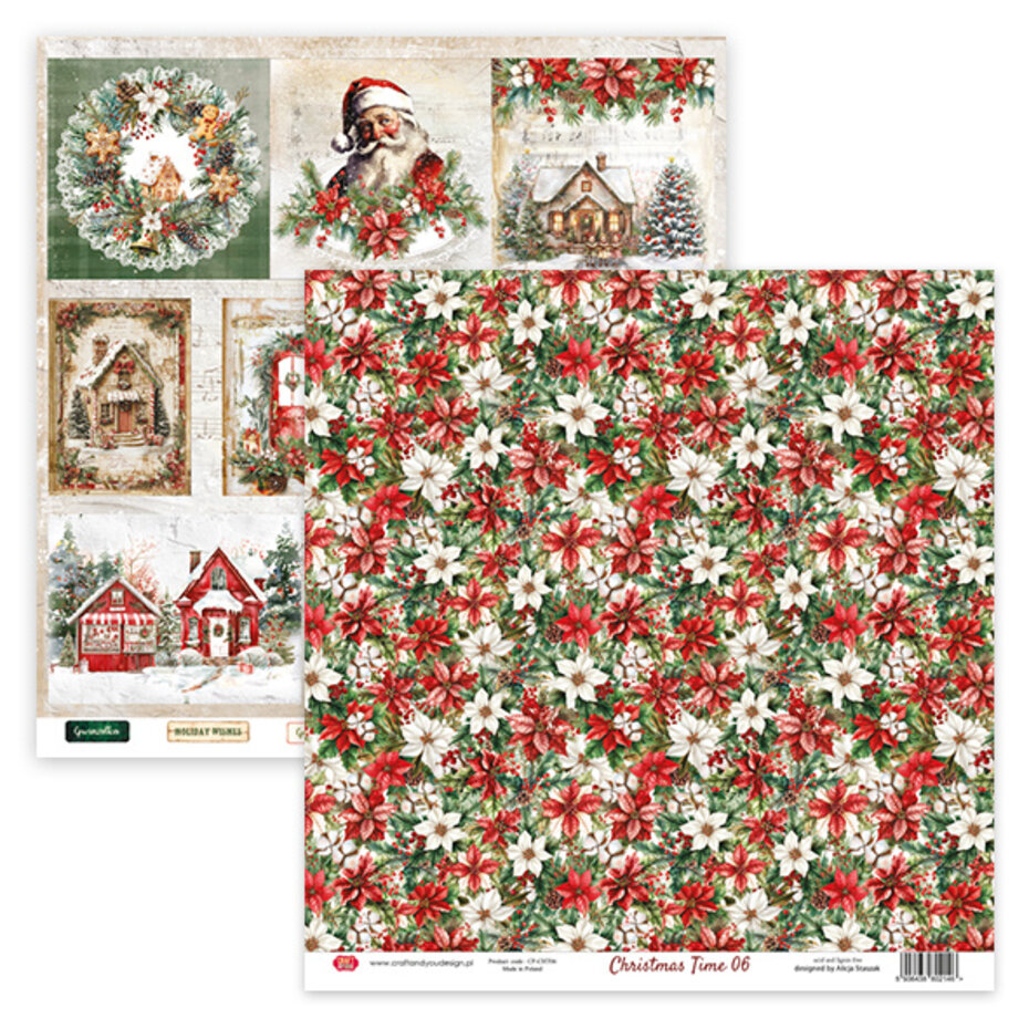Christmas Time 12"x12" paper pack, Craft & You Design - 7