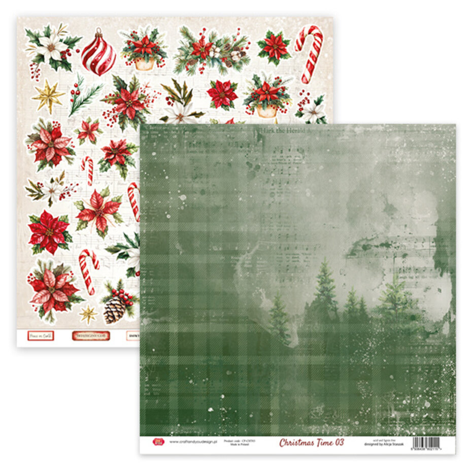 Christmas Time 12"x12" paper pack, Craft & You Design - 4