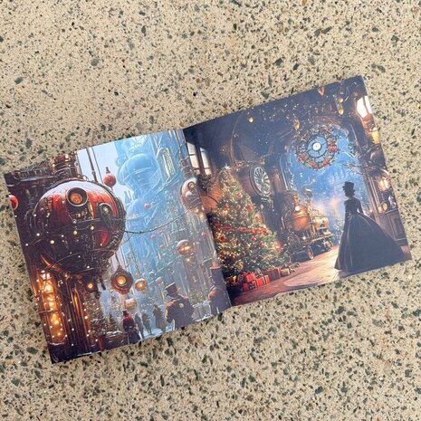 Steampunk Winterfest 6"x6" Paper Book, IndigoBlu - 5