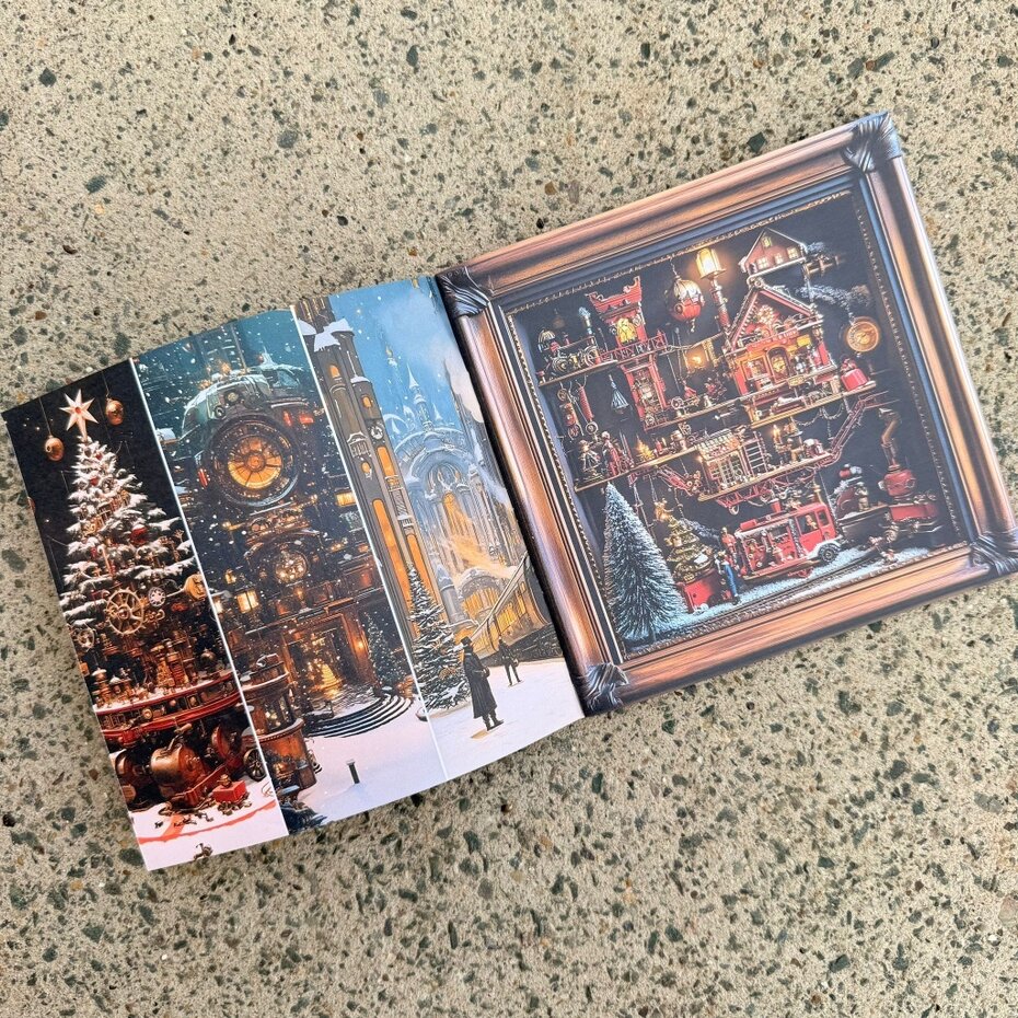 Steampunk Winterfest 6"x6" Paper Book, IndigoBlu - 2