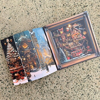 Steampunk Winterfest 6"x6" Paper Book, IndigoBlu