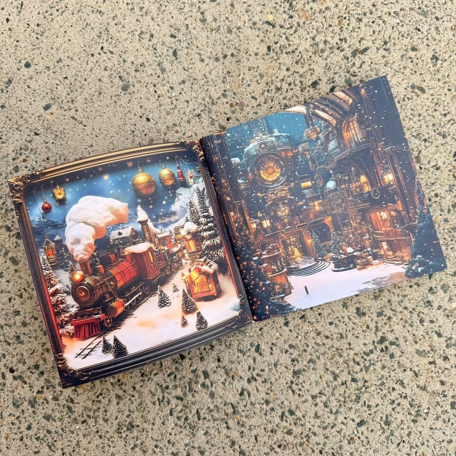 Steampunk Winterfest 6"x6" Paper Book, IndigoBlu - 3
