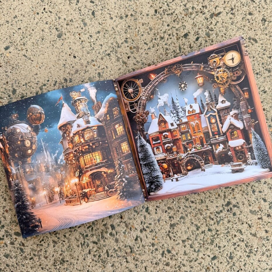 Steampunk Winterfest 6"x6" Paper Book, IndigoBlu - 6