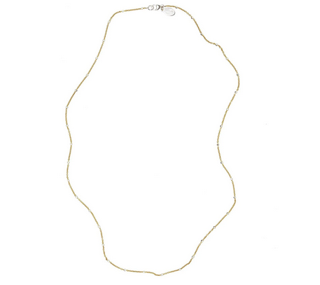 Disa Necklace, Gold with Silver Beads
