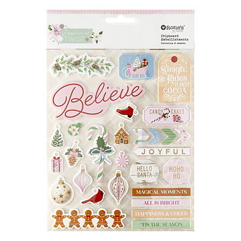 Peppermint Twist, Chipboard Stickers, Rosies Studio, Spellbinders