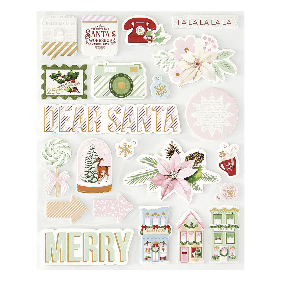 Peppermint Twist, Chipboard Stickers, Rosies Studio, Spellbinders - 3
