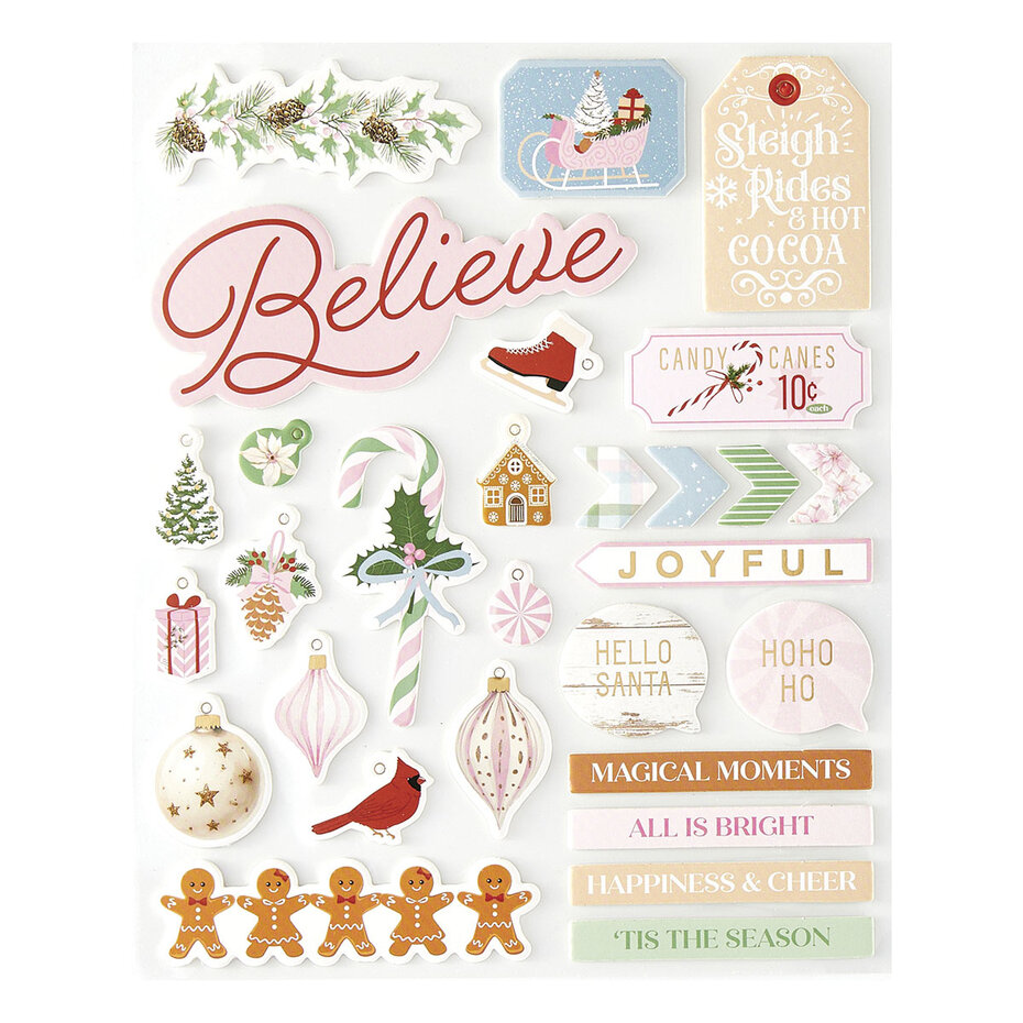 Peppermint Twist, Chipboard Stickers, Rosies Studio, Spellbinders - 2