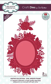 Oval wreath frame, Dies, Sue Wilson, Creative Expressions 