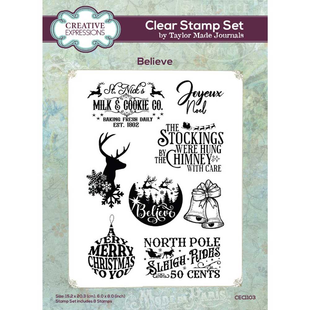 Believe, Taylor Made Journals, Clear Stamp, Creative Expressions 