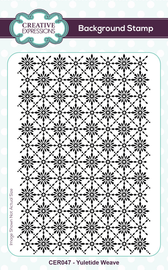Yuletide Weave - bakgrund, A6, Gummistämpel, Creative Expressions 