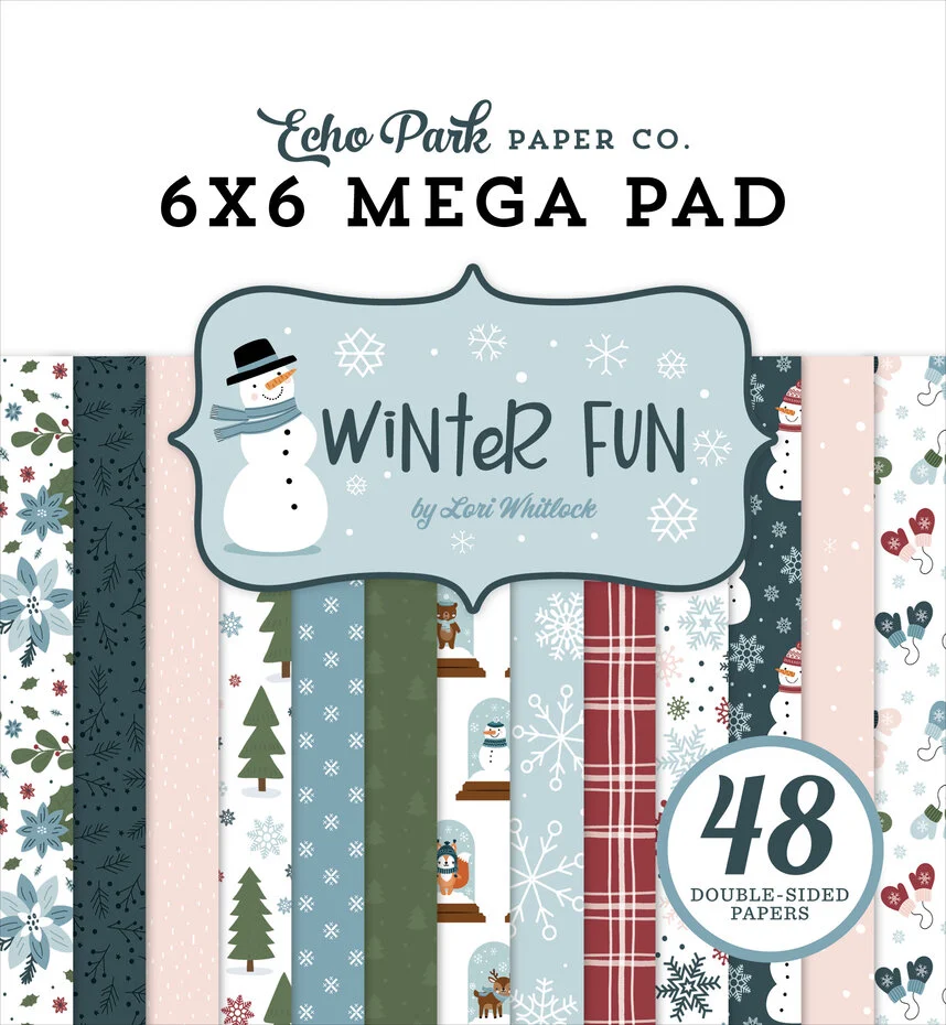 Winter Fun 6"x6" block, Echo Park, 