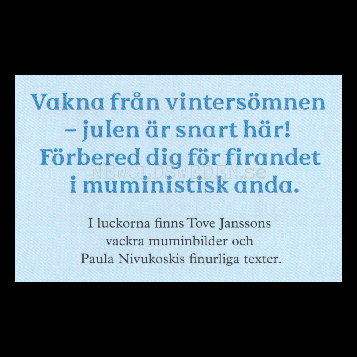 Mumin Julkalender - Paula Nivukoski - Adventskalender - BB12 - 2