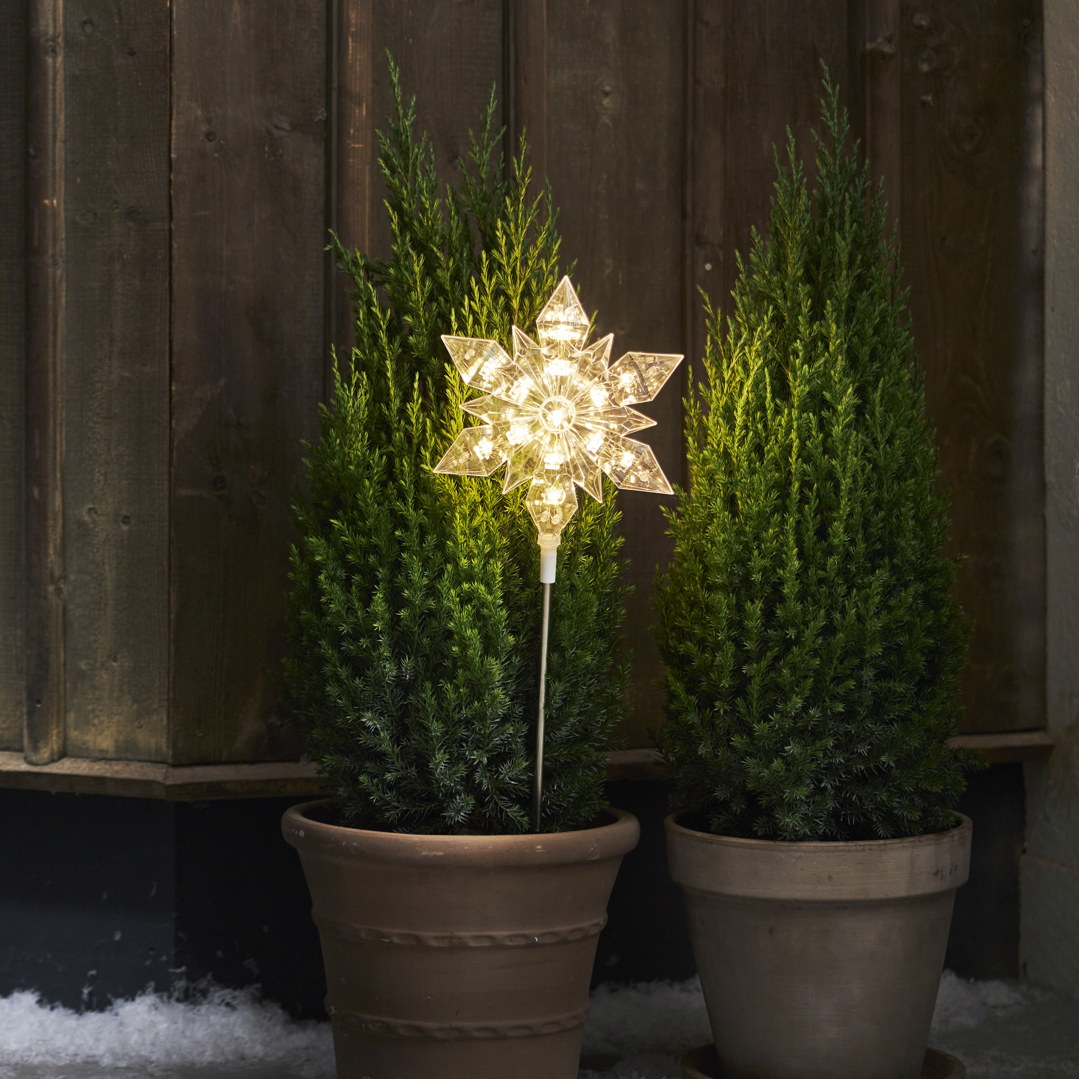 Snöflinga med batteri/timer- För utomhusbruk - 2
