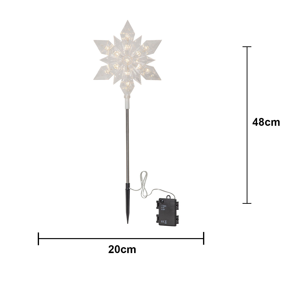 Snöflinga med batteri/timer- För utomhusbruk - 3