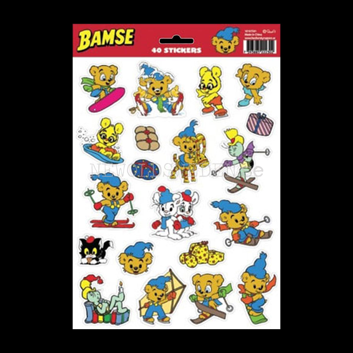 BAMSE JUL STICKERS 40 stycken - FSC - 2