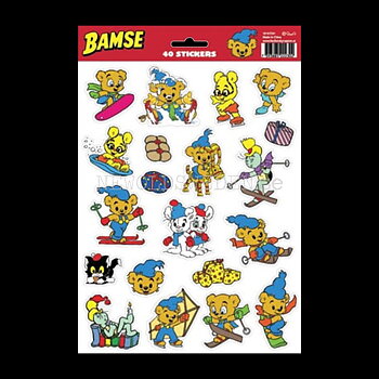 BAMSE JUL STICKERS 40 stycken - FSC