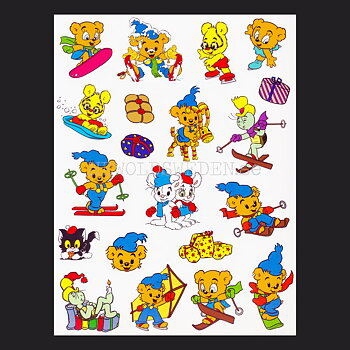 BAMSE JUL STICKERS 40 stycken - FSC