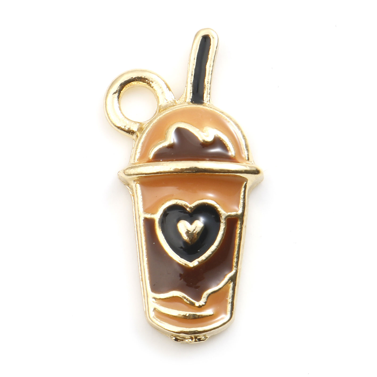 Berlock - Emaljerad  Milkshake , choklad Guld