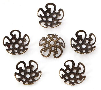Pärlhattar, Brons Swirl, 10mm