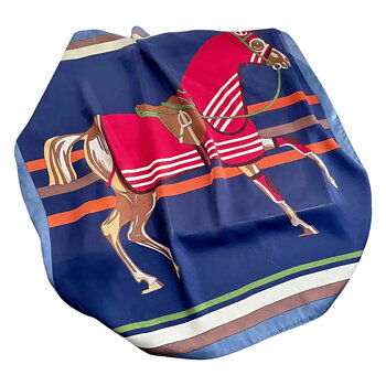 Scarf AWST Intl Hästmotiv Classic Equestrian Navy