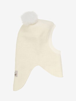 HUTTEliHUT - Balaclava Wool Alpaca Pompoms Tofu