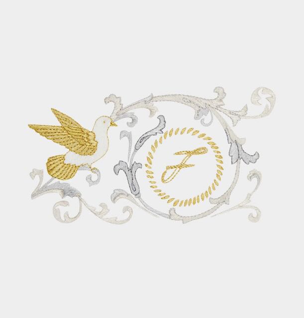 Dove Embroidery Free Pattern  when purchase of 2 DMC Diamant/ Diamant Grandé metallic  - 2