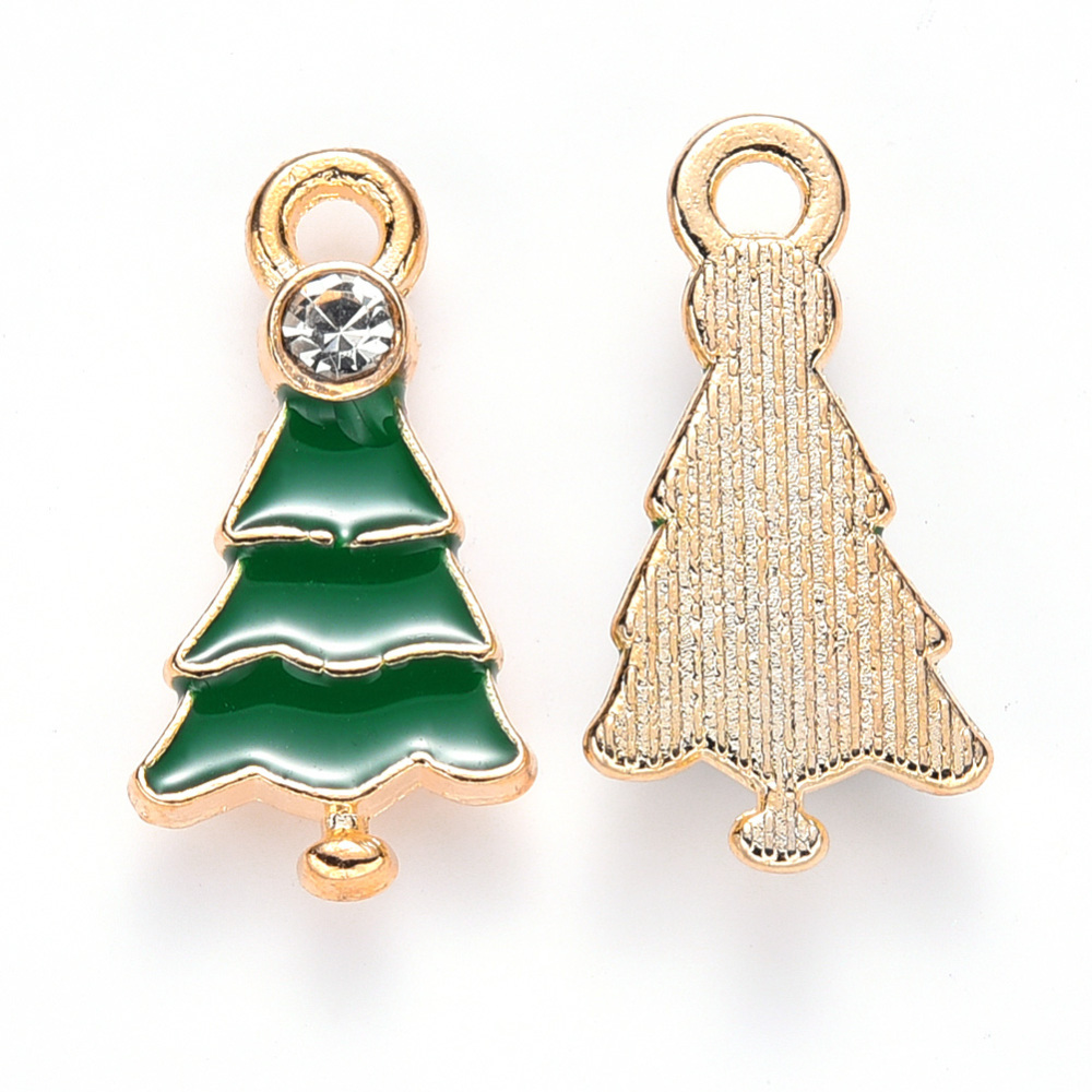 Berlock - Emaljerad  julgran m rhinestone