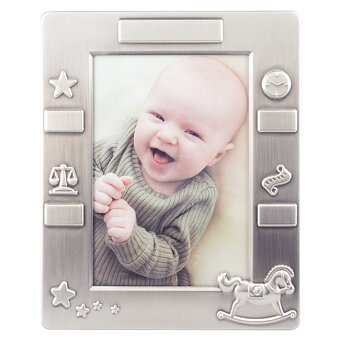 Photo frame rocking horse 15X18cm tin finish
