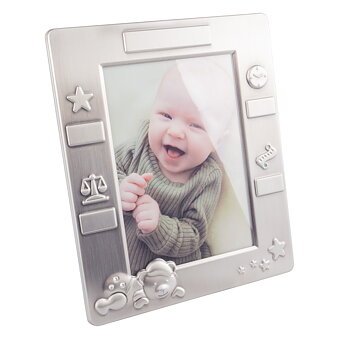 Photo frame Sleeping teddy 15X18cm tin finish