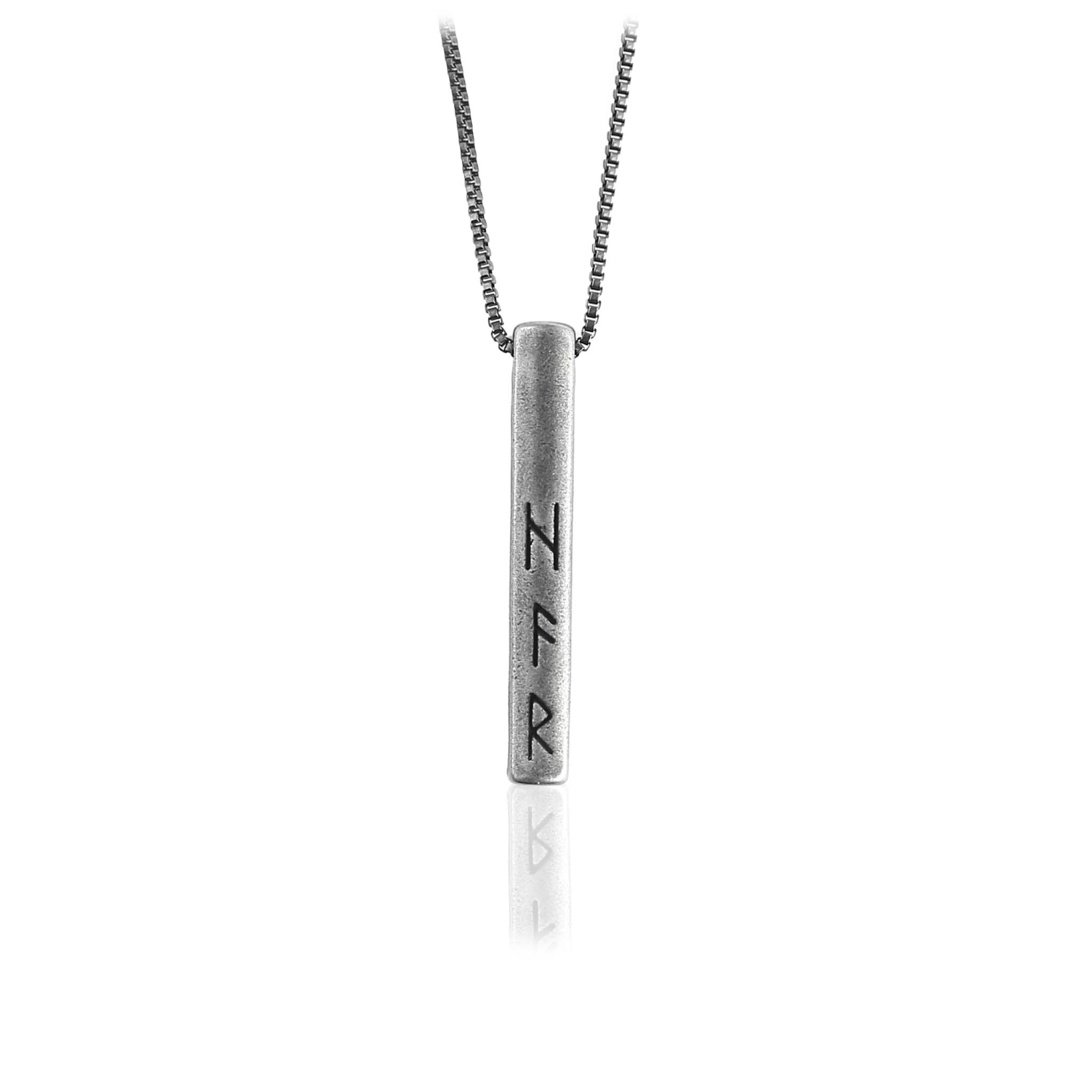 Handcrafted Nordic Totem necklace with personal rune details