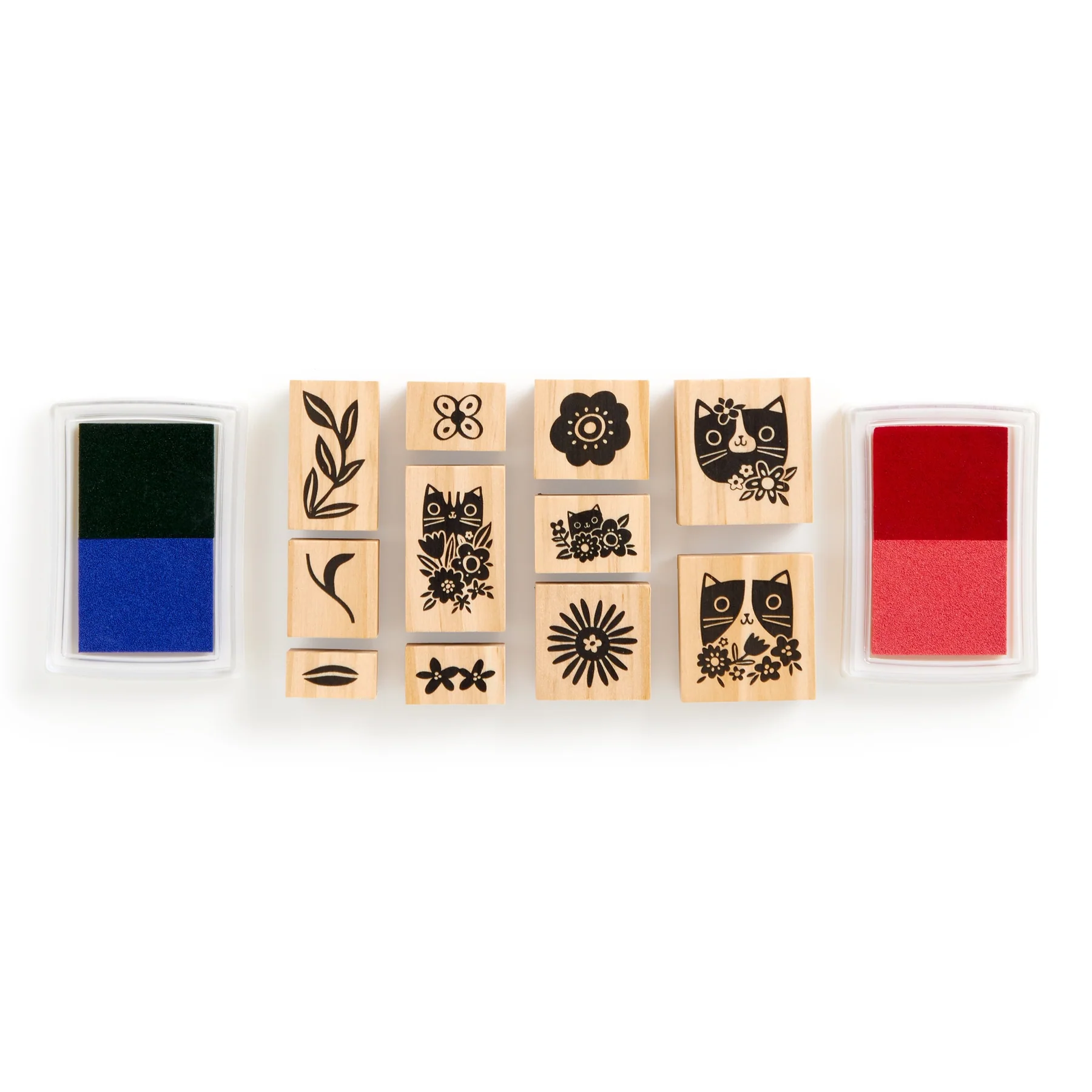 Blooming Cats Rubber Stamp Set (Craft Kit) - 5