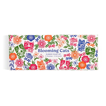 Blooming Cats Rubber Stamp Set (Craft Kit)