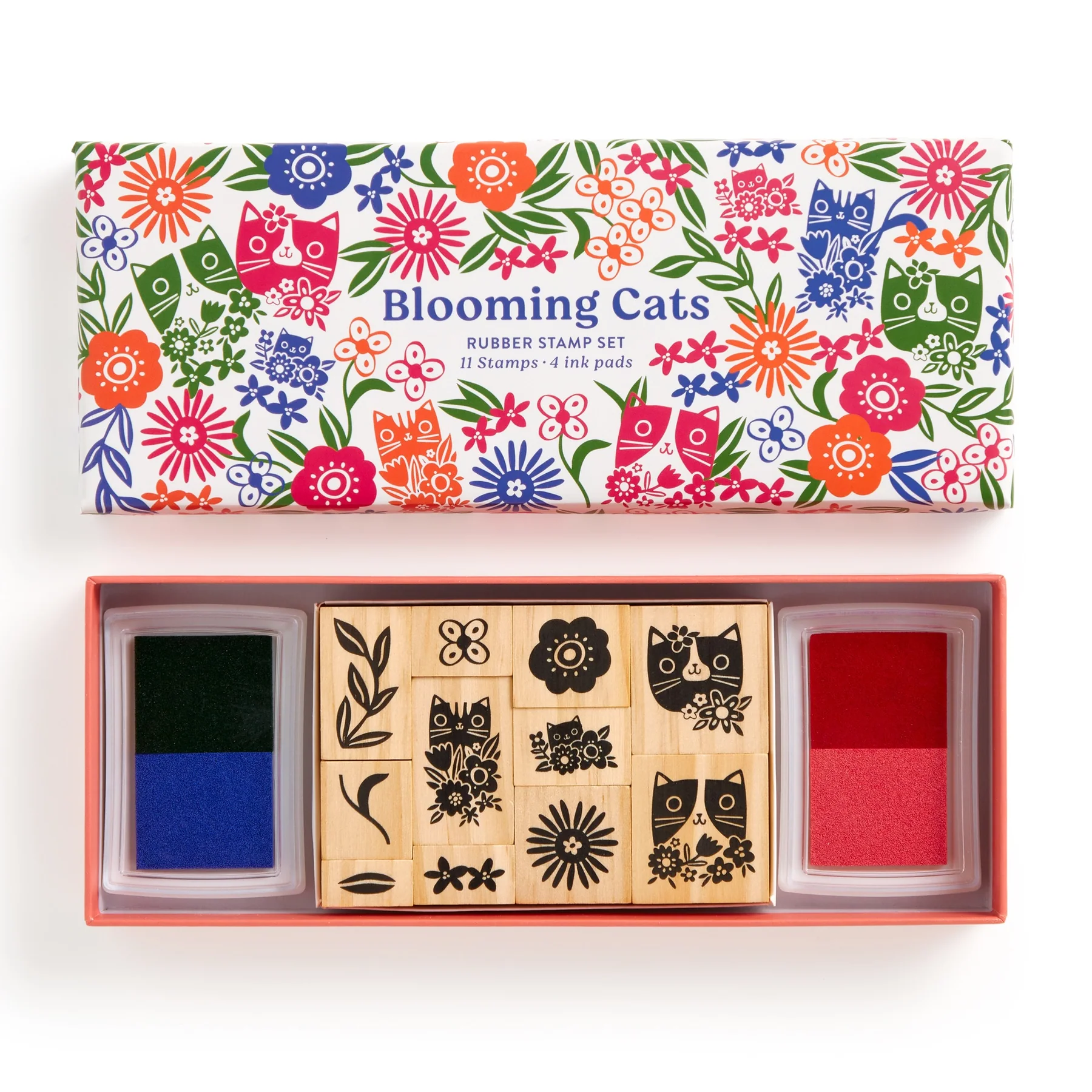 Blooming Cats Rubber Stamp Set (Craft Kit) - 4