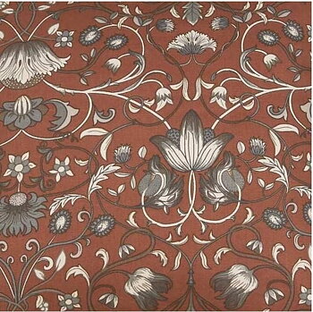 2 st Gardinlängder Lodden Blommor & blad Art Deco rost shabby chic lantlig stil Gårdsromantik