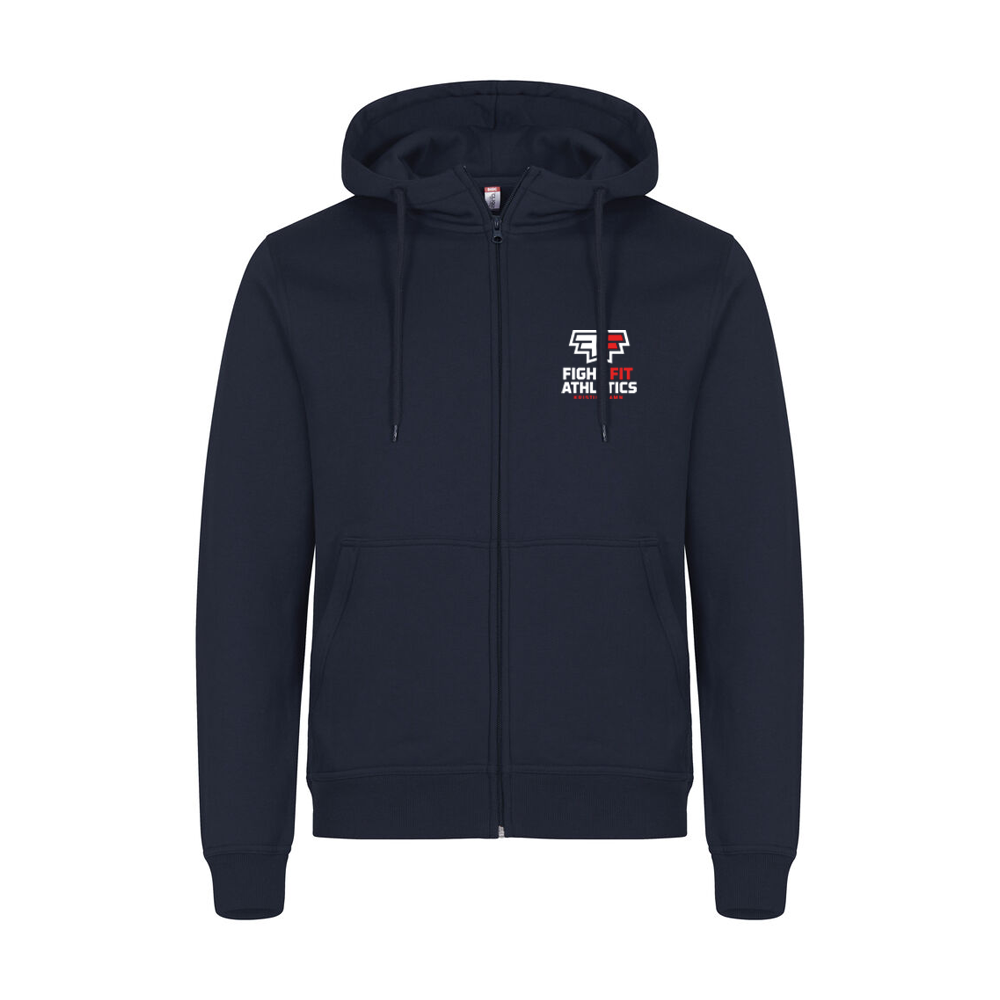 Hoodie med tryck marinblå