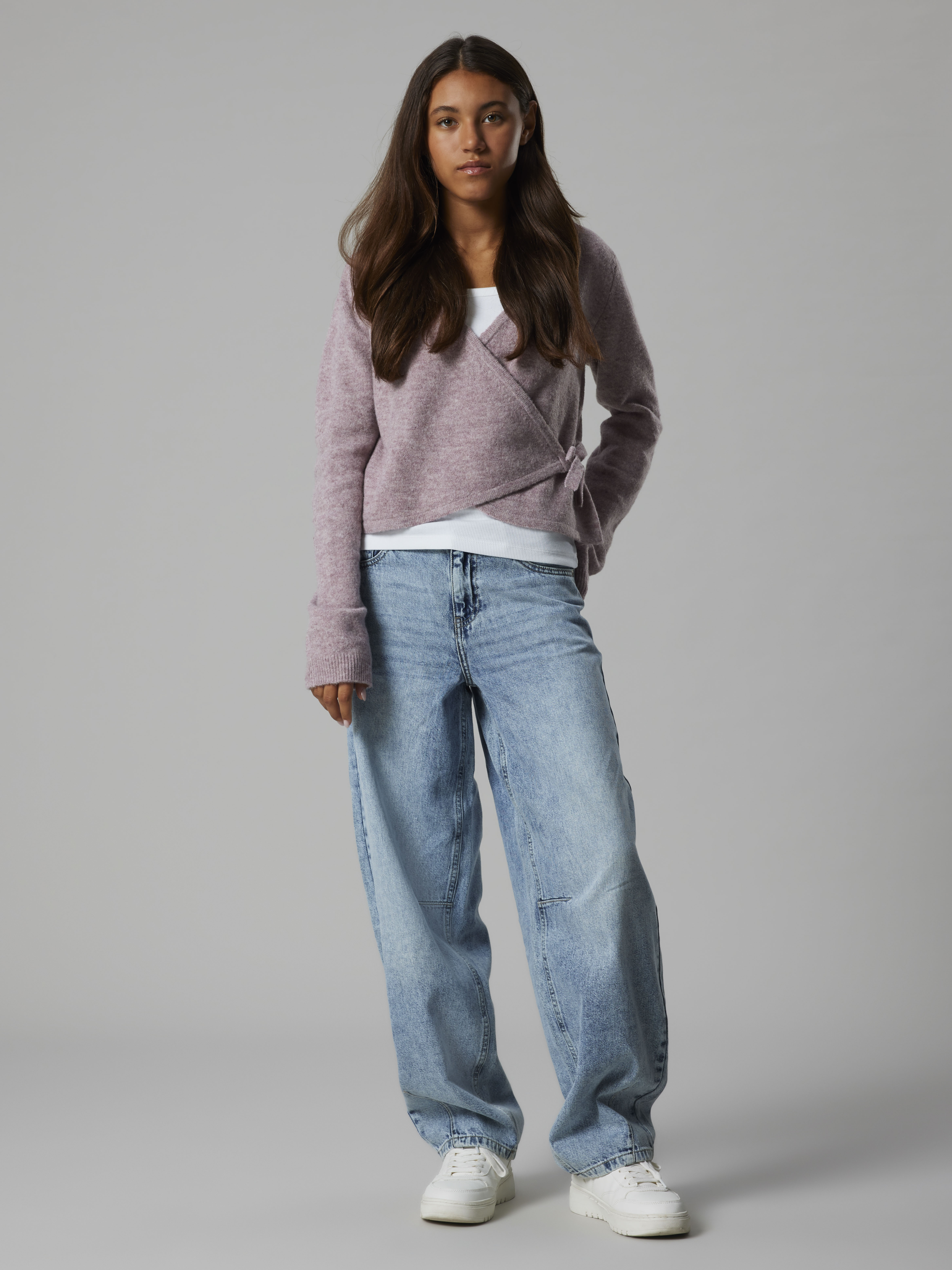 NLFBYNTHE LS WRAP KNIT TOP Elderberry - 4