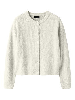  NLFKLEAVE LS SHORT KNIT CARDIGAN NOOS Antique White